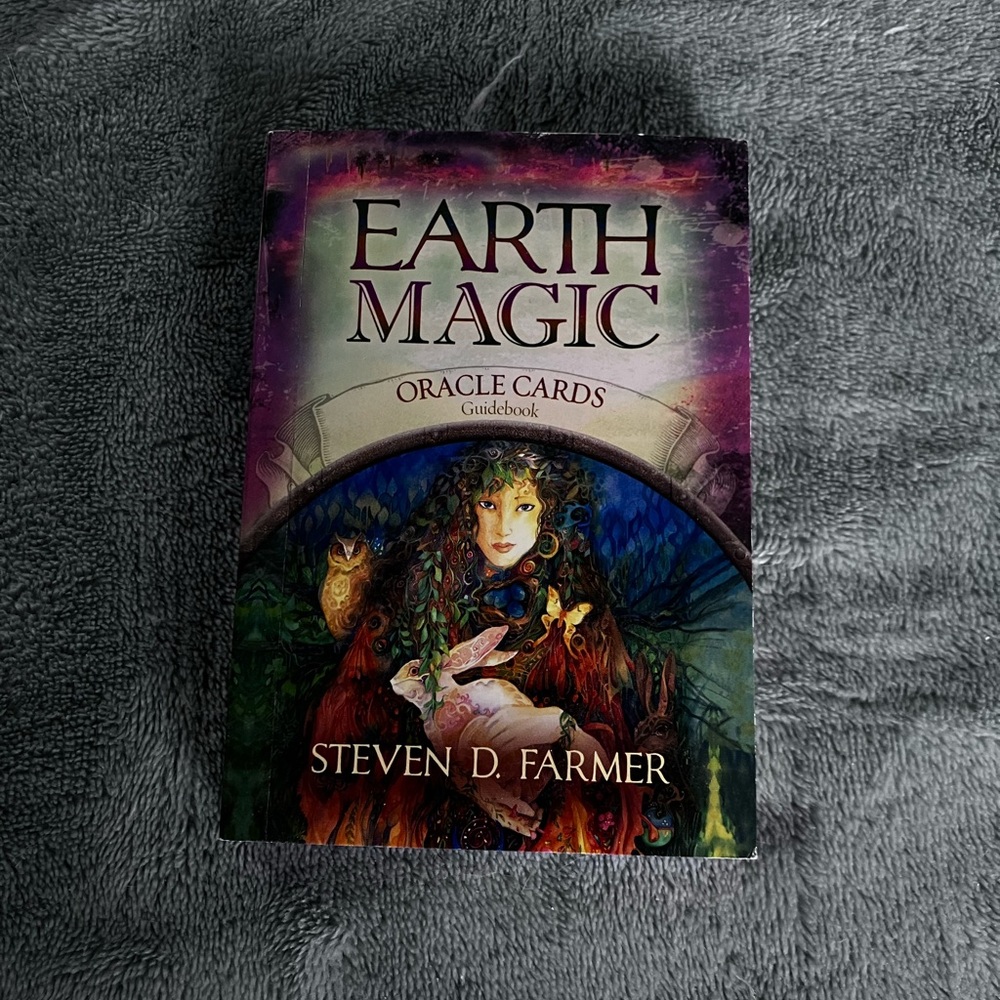 Earth Magic Oracle Cards by Steven D. Farmer - Purple Green Artwork